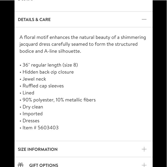 1901 Blue Floral Dress - Picture 7 of 8